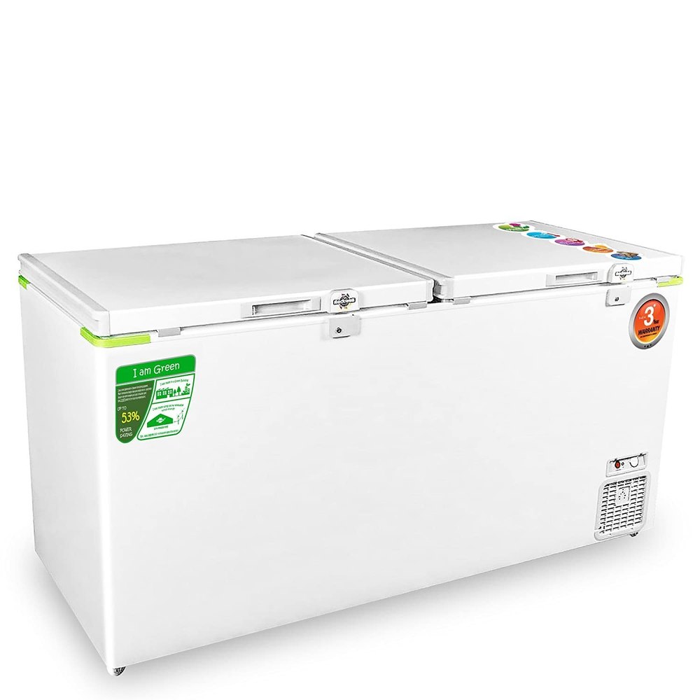 416L Double Door Eutectic Green Deep Freezer