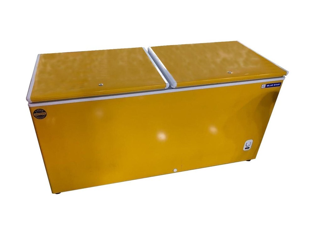 Yellow 500 Litre Double Door Chest Freezer