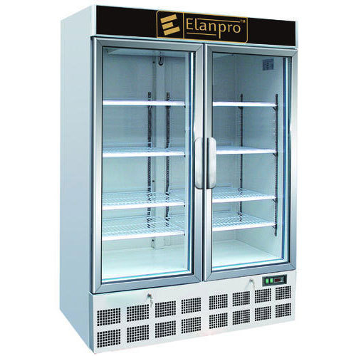 Metal Elanpro ECG 1100 Glass Double Door Vertical Refrigerator, Number Of Doors: 2, Warranty: One Year