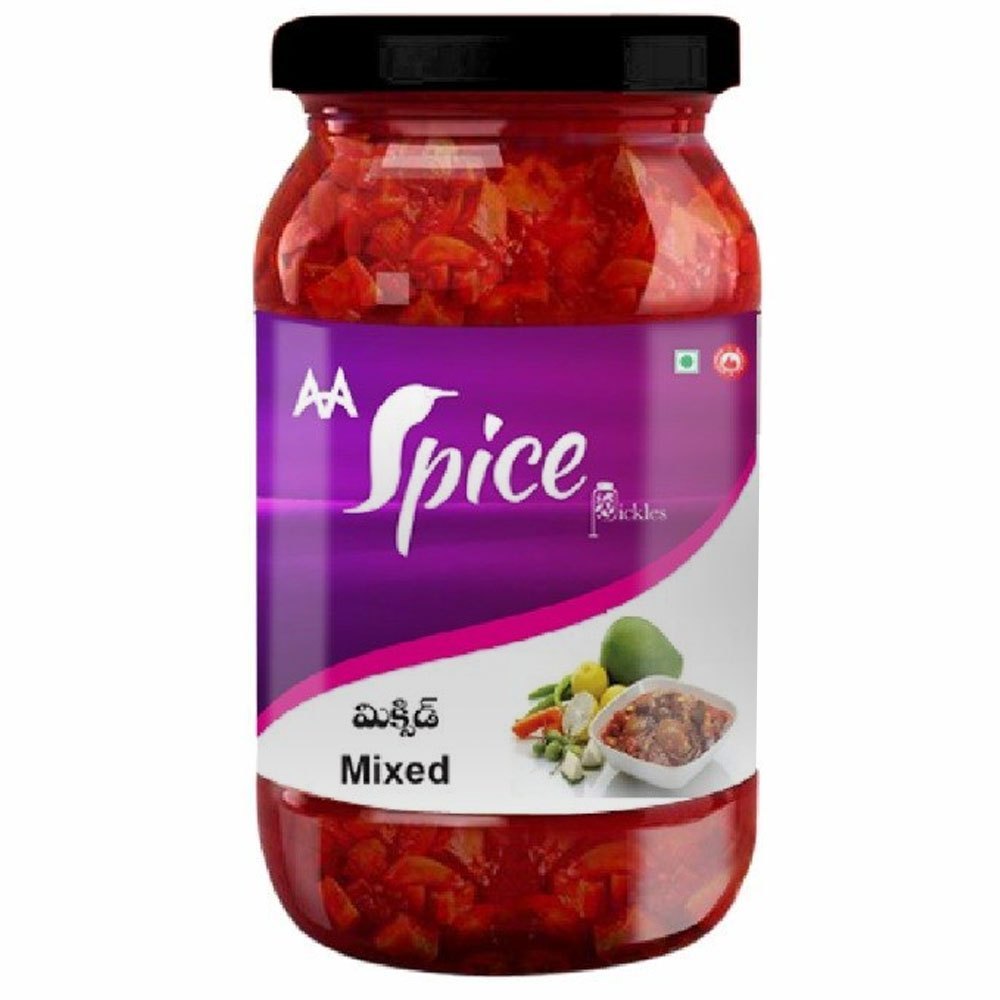 Mix Veg Vinegar/Spices/Oil MAA Spice Mixed Pickle, Packaging Size: 300 G, Packaging Type: Jar img