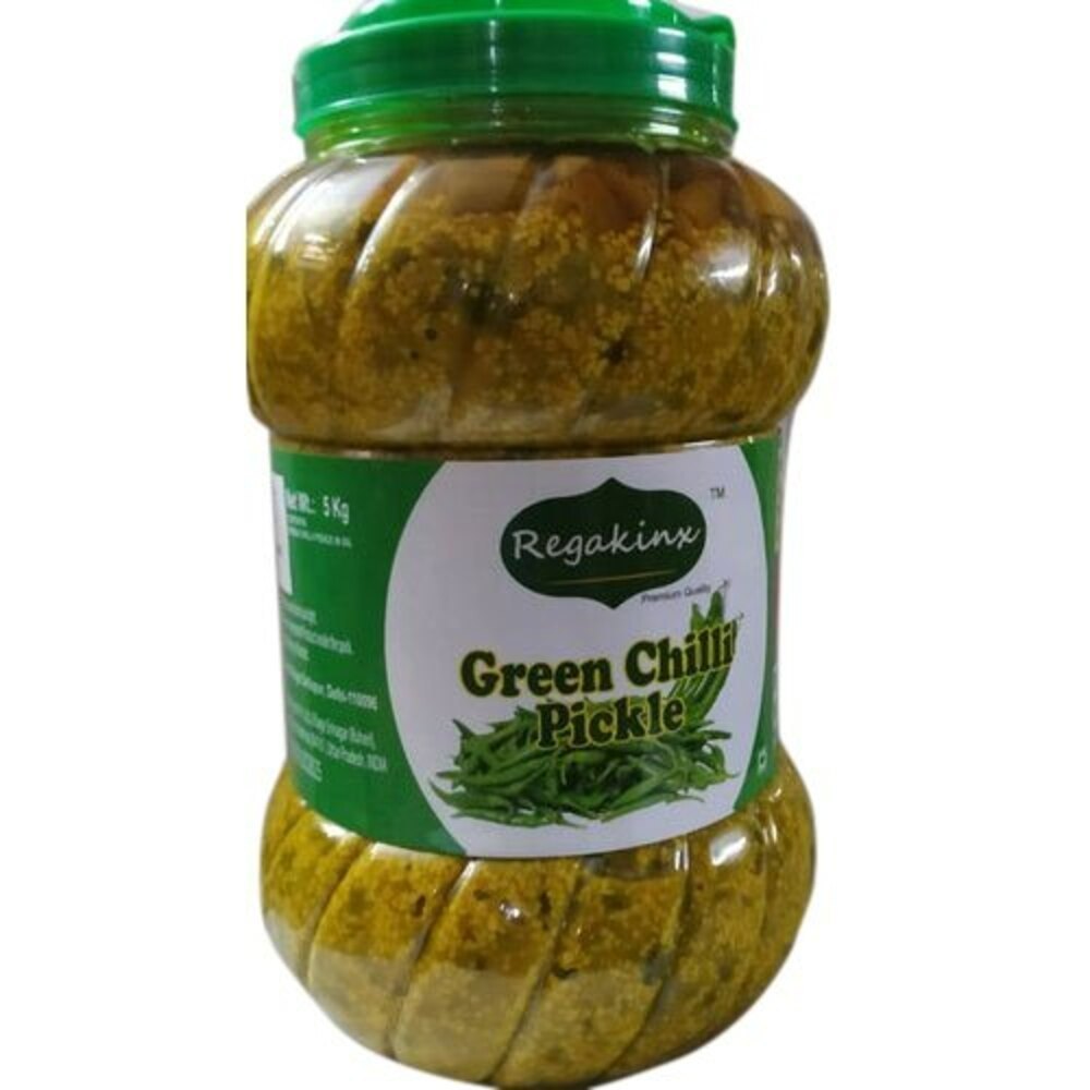 Regakinx India Green Chilli Pickle, Packaging Type: PET Jar, Packaging Size: 5 Kg