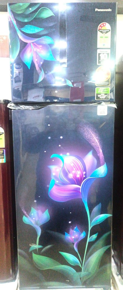 flower graphics Panasonic Fridge, Double Door, Capacity: 200-300 L