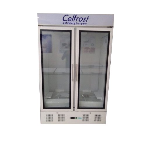 Double Door FKG 1000s Celfrost Upright Freezer, Stainless Steel