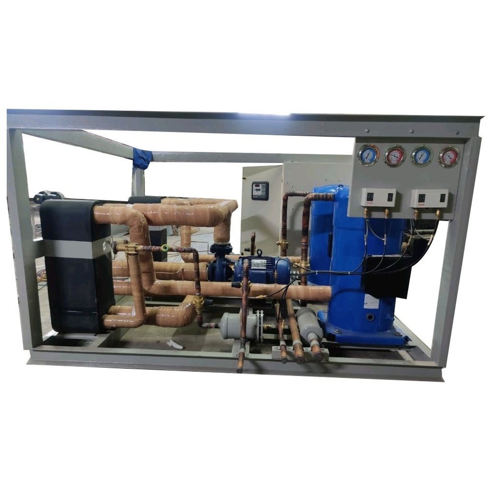 Freon Based Refrigeration Plant, Capacity: 500 litres/hr