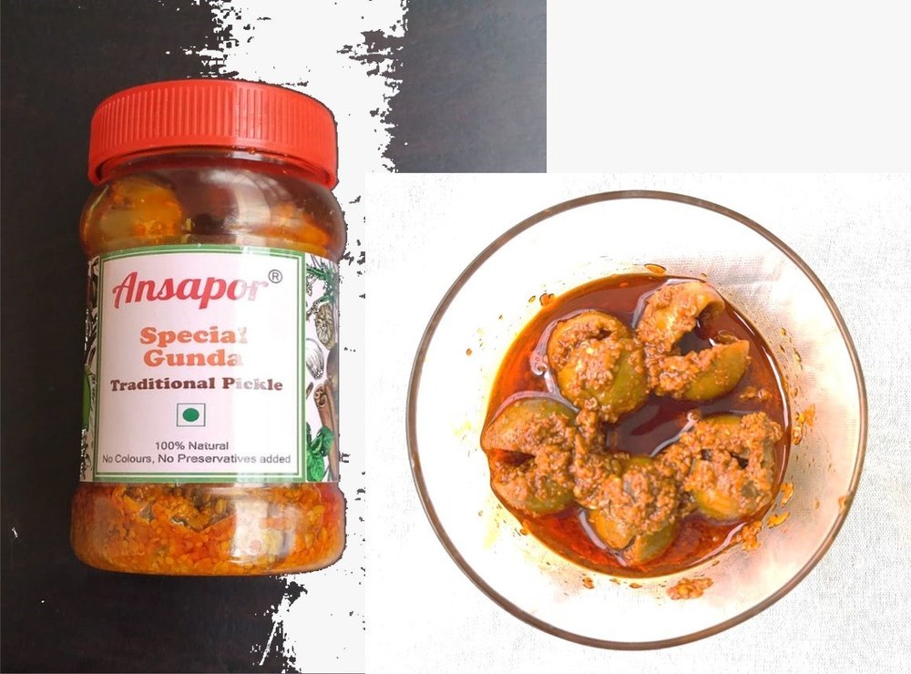 Ansapor Spicy Organic Special Gunda Pickle, Packaging Type: Bottle, Packaging Size: 500 G img