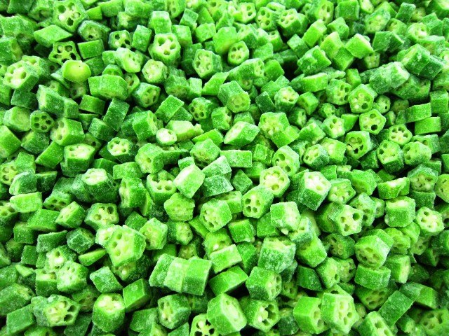 A Grade Frozen Cut Okra, Packaging Size: 25kg img