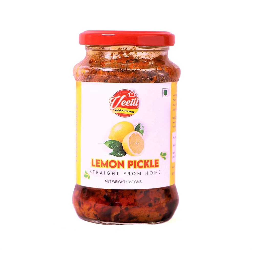 Veetil Lemon Pickle, Packaging Type: Glass Jar, Packaging Size: 350g