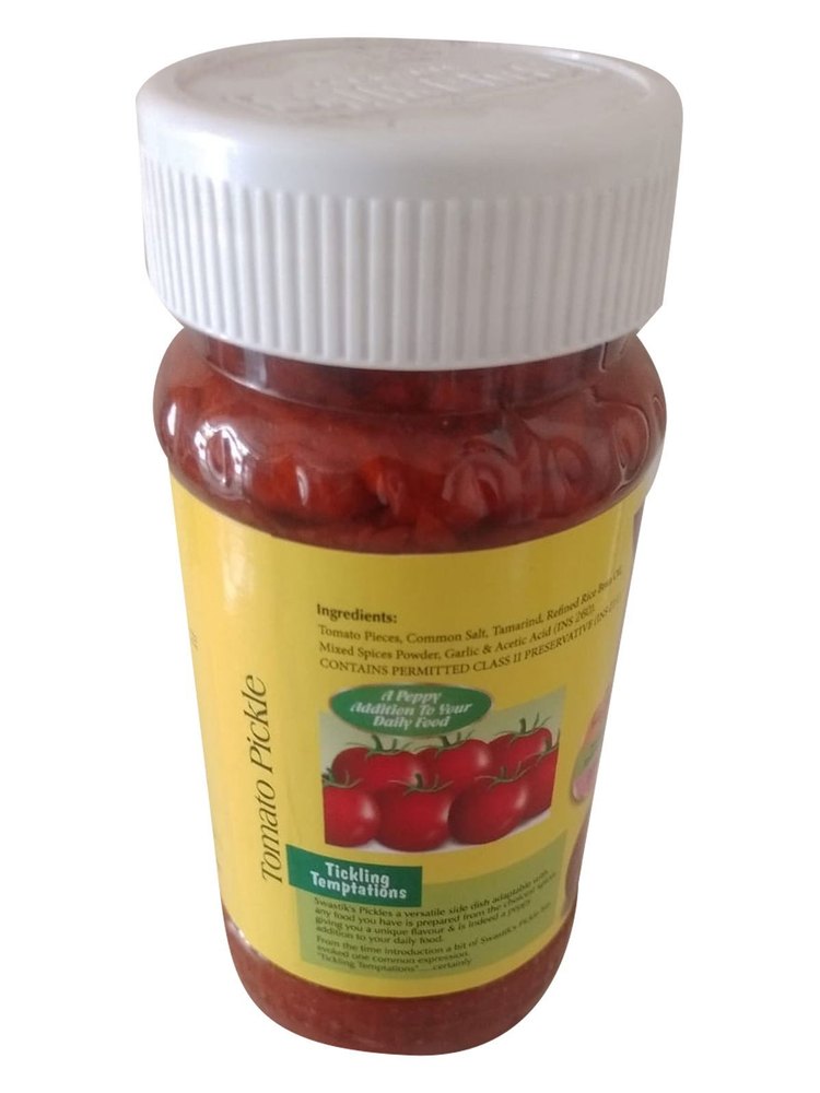 Spicy Swastiks Tomato Pickle, Packaging Type: Jar, Packaging Size: 500g