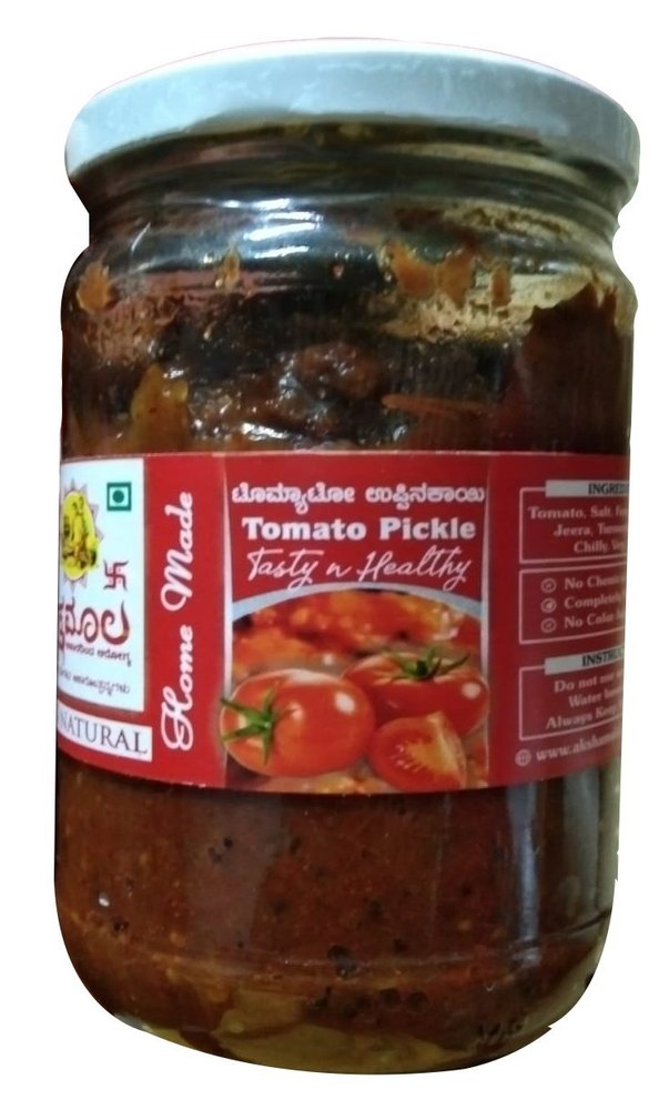 Spicy Akshmala Tomato Pickle, Packaging Type: Jar, Packaging Size: 500g