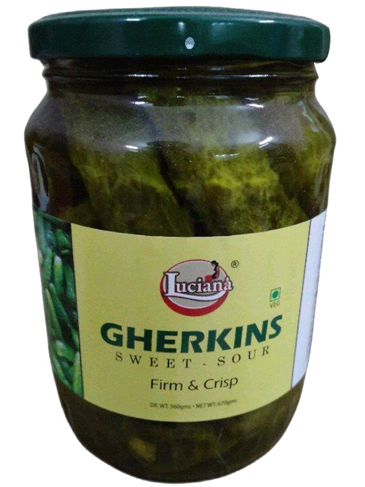 Spicy 250g Luciana Gherkins, Packaging Type: Jar