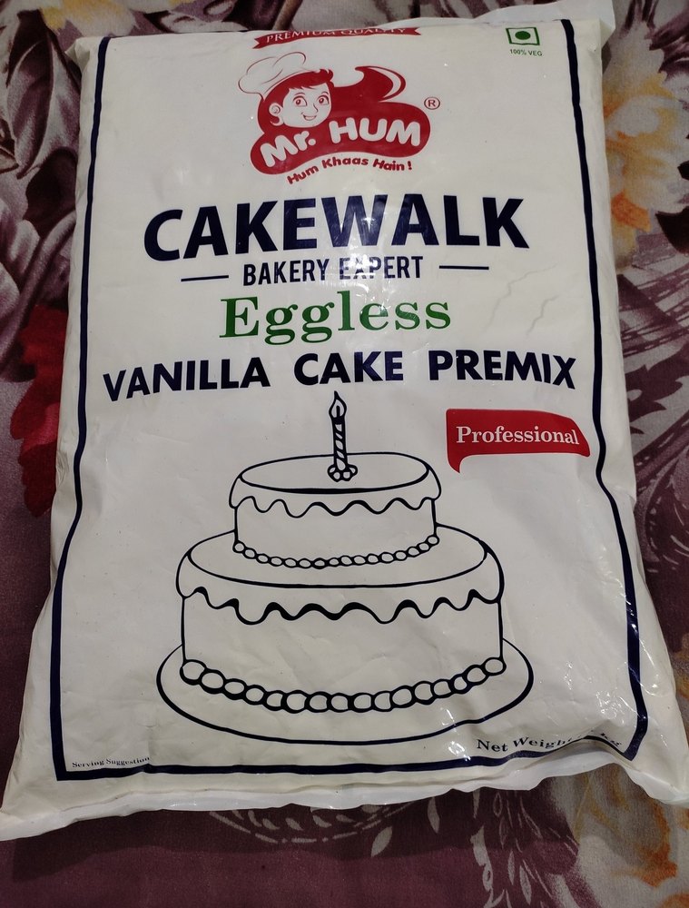 White Egg Less Vanilla Cake Premix, Powder, Packaging Size: 1 kg