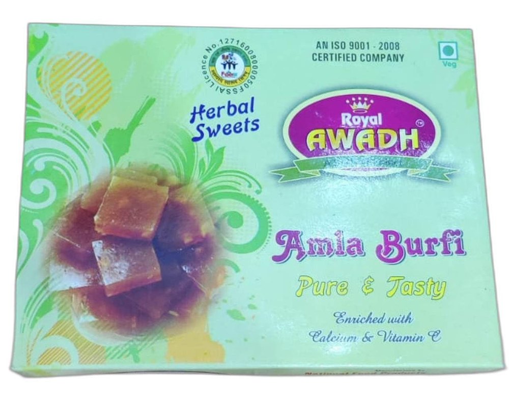 Royal Awadh Sweet 500g Amla Burfi, Packaging Type: Box