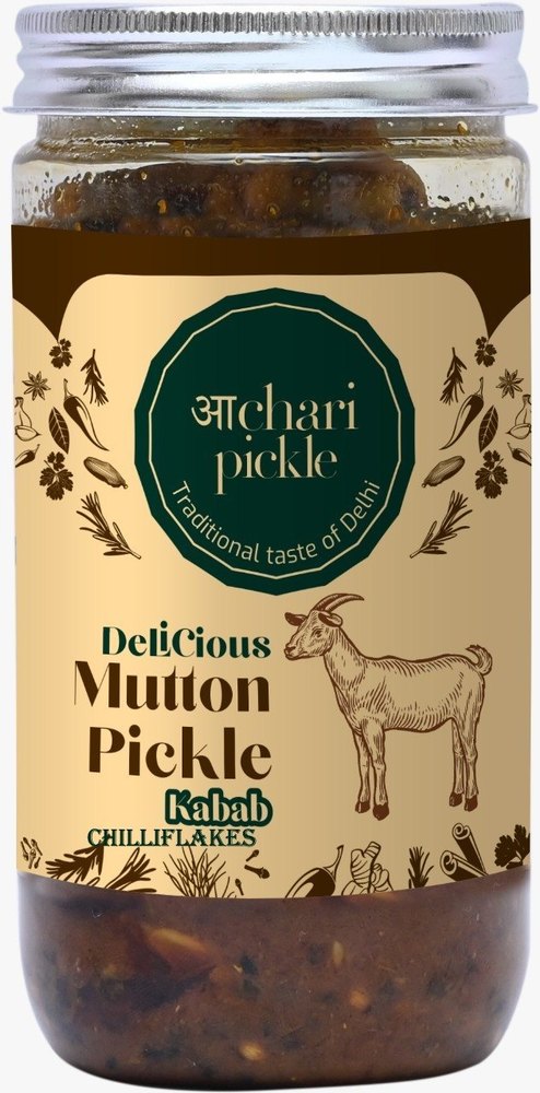 Spicy Homemade Chilliflakes Kabab Mutton Pickle (400 GM) Delhi/North Style, Packaging Type: Box