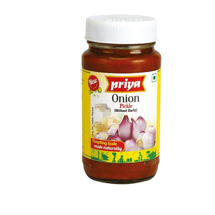 Priya 300g Onion (Without Garlic) Pickles, Packaging Type: Bottle img