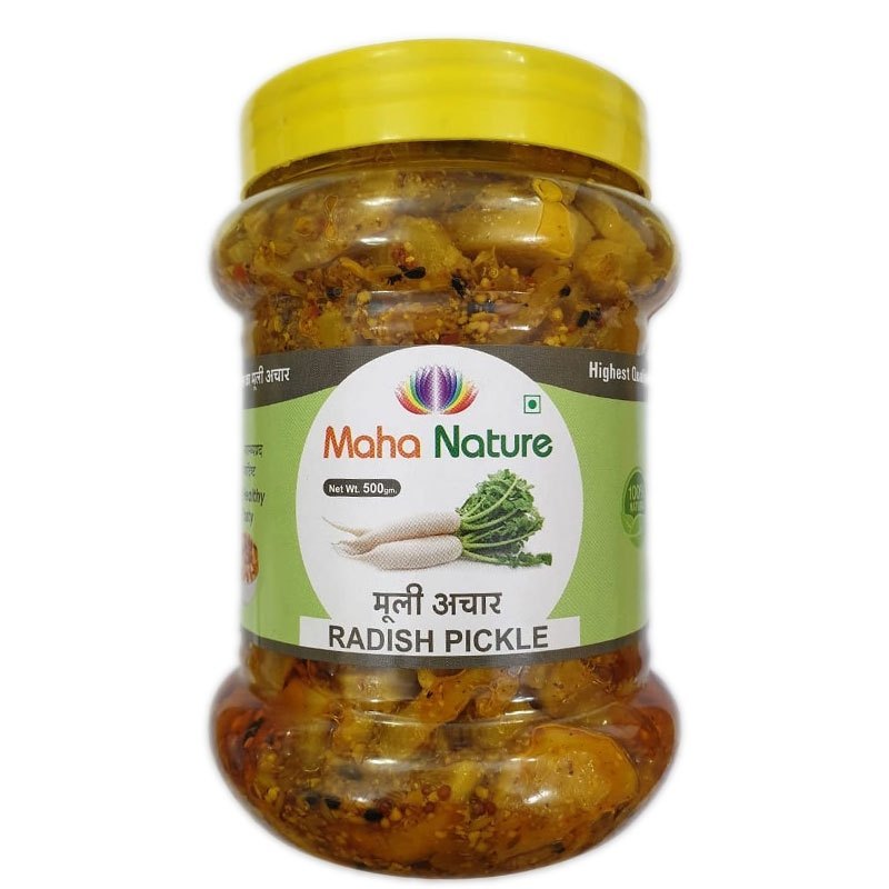 Maha Nature Spicy Radish Pickle, Packaging Type: Jar, Packaging Size: 500 Gram