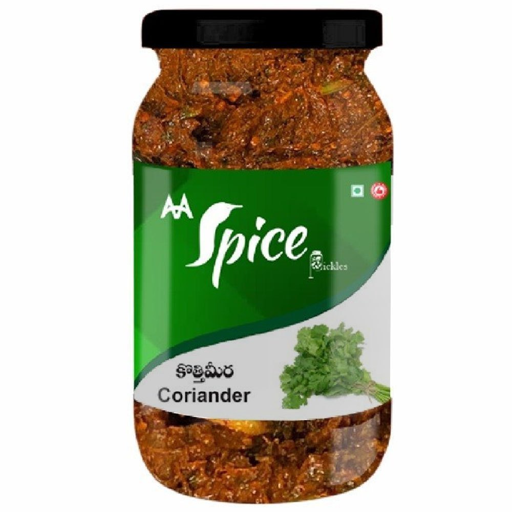 Coriander/Spices/Vinegar MAA Spice Coriander Pickle, Packaging Type: Jar, Packaging Size: 300 G