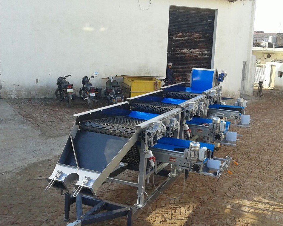 Automatic Mild Steel Powder Coated Potato grading machine, 2000 Kgs Per Hour