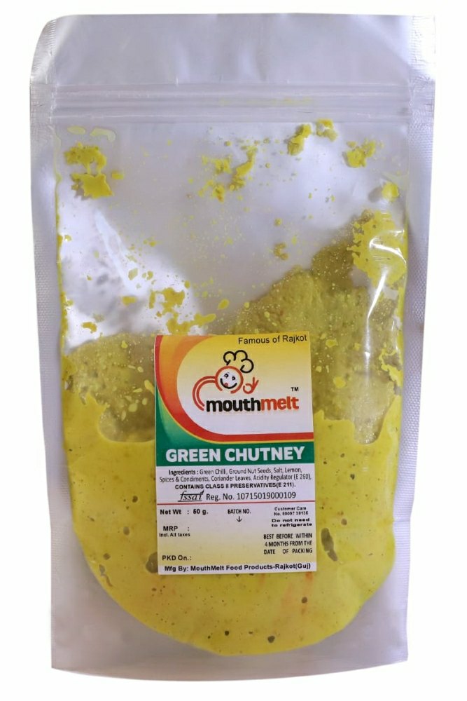 Mouth Melt Pouch Packing Vada Pav Green Chutney, Chilly, 200 Gram img