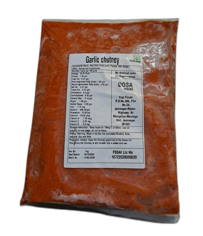 Packet Dose House 1 Kg Garlic Chutney, 1.95gm