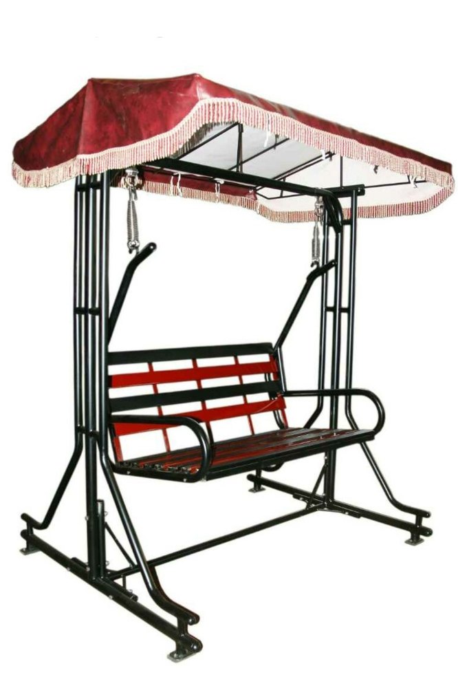 Red And Black, MS 3-Seater Outdoor Swing, For Sitting, Size: 5X6feet