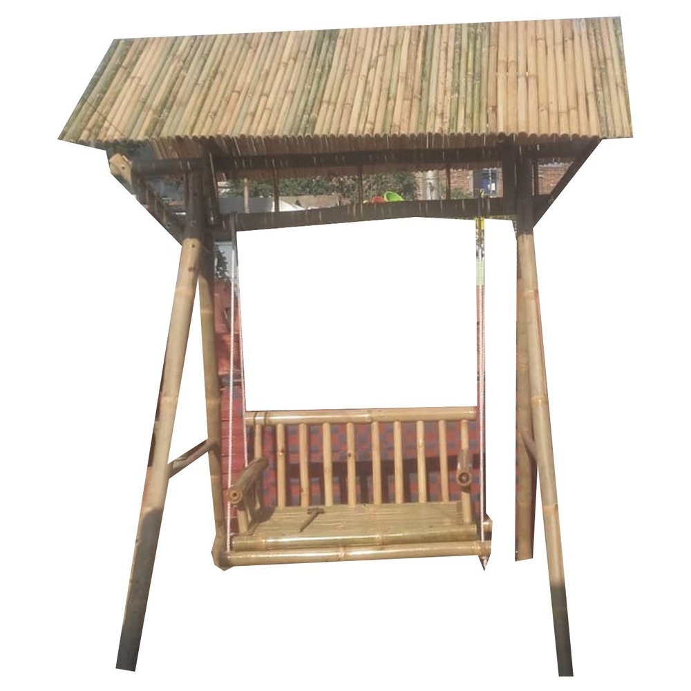 Modern Outdoor Bamboo Swing, 1 Seater