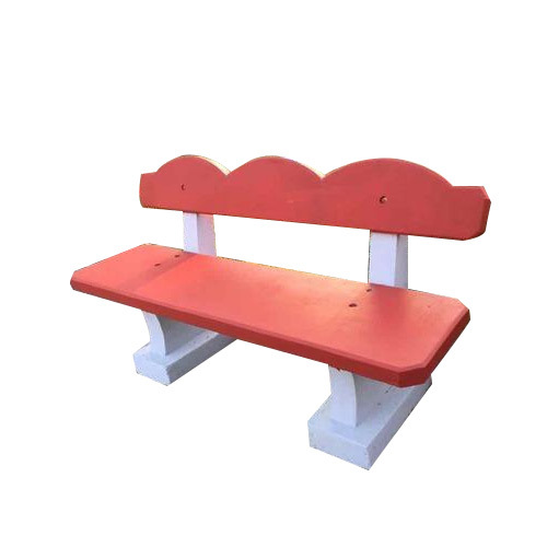 Cement Garden Bench, With Backrest