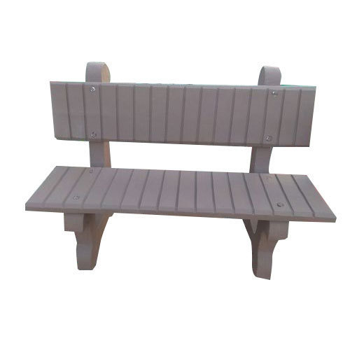 Grey Cement Garden Bench