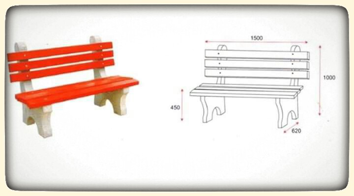 Without Arm Rest 3 Seater Garden Cement Bench, With Back