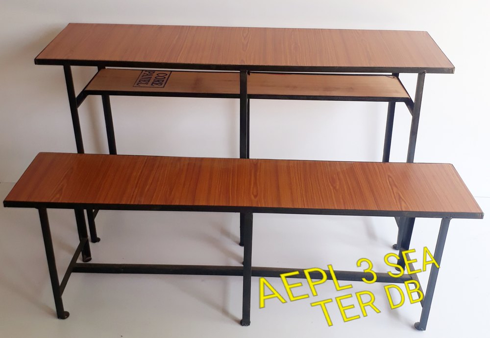 Iron 3 Seater Desk Bench