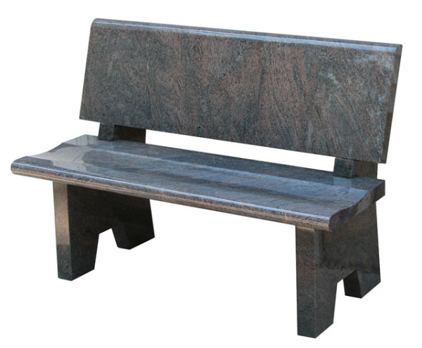 Granite Stone Bench, With Backrest, 3 Seater