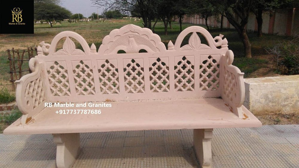 Red Sandstone Bench, 3 Seater