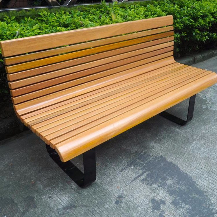 Modern Wooden Outdoor Garden Benches, With Back