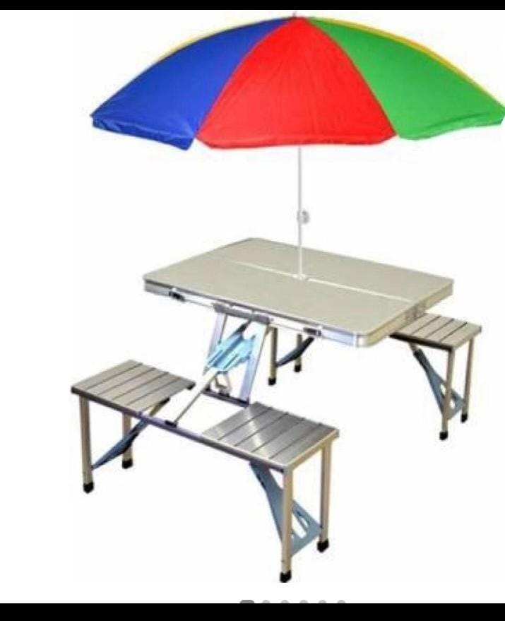 Aluminium Folding Picnic Table and Chairs, For Home