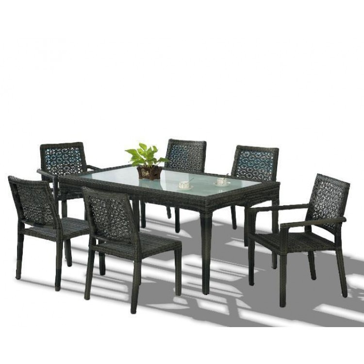 Gurudas Crafts Table Top Glass Dining Table Set