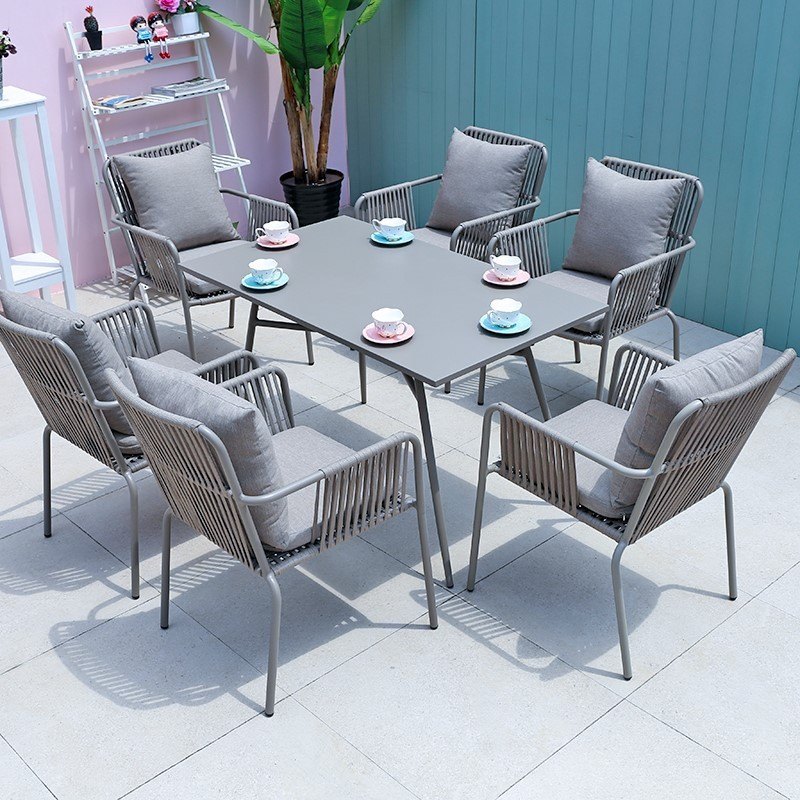 Optional LIOF Rope Dinning Set, For Home, Size: 6 Chair + Table