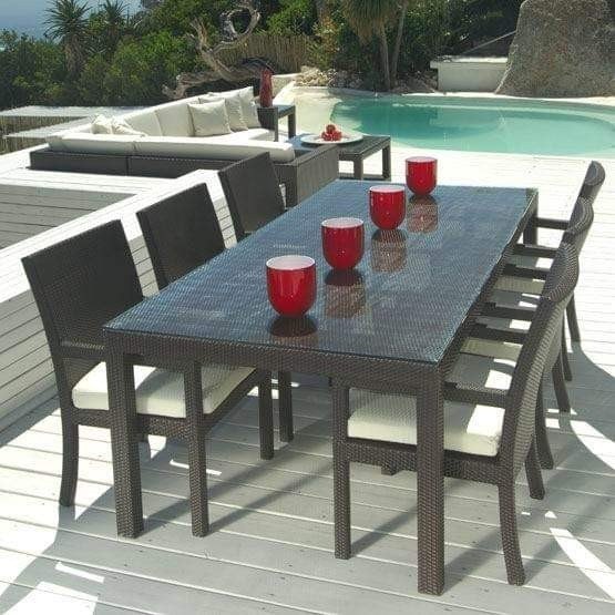 Wicker Outdoor Dining Chair Set