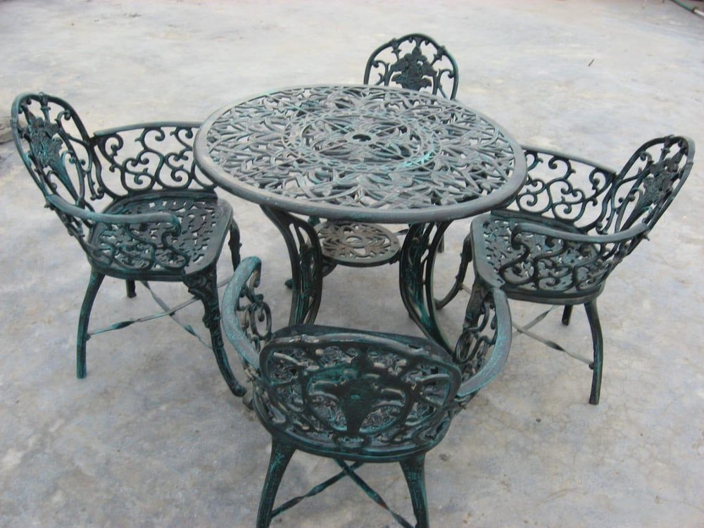 Cast Aluminium Garden Chairs Set, For Outdoor