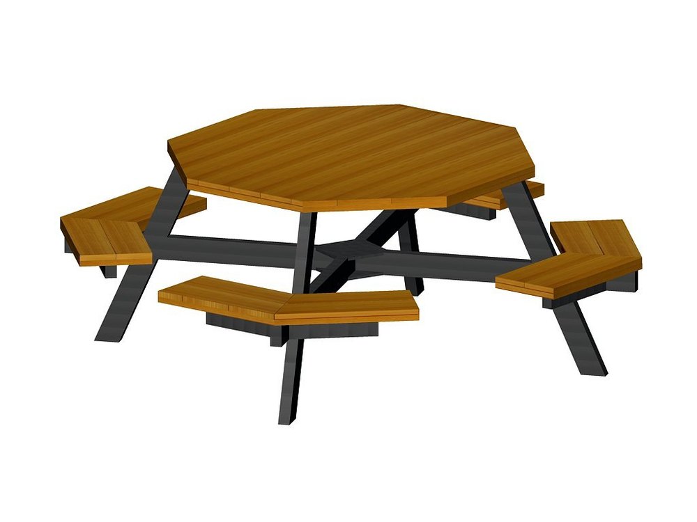 Mild Steel Octagon Picnic Table