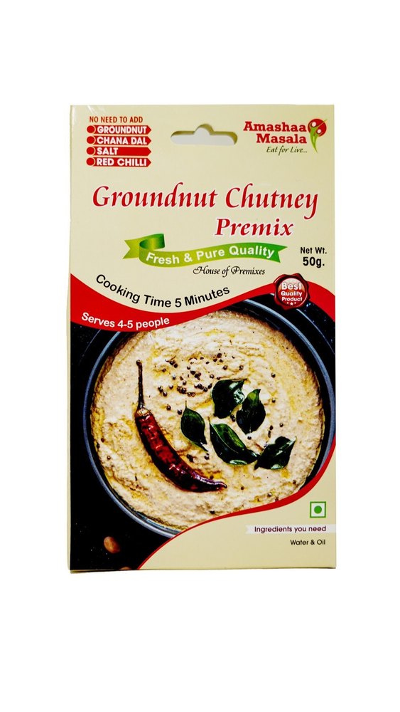 Coconut Groundnut Chutney Premix, Packaging Type: Packet, Packaging Size: 50 G