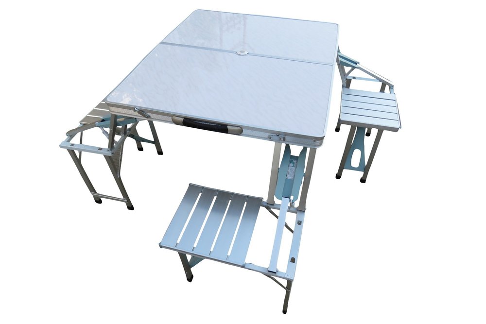 Folding Picnic Table-4 Side Chairs, For Garden, Size: 95 X 80 X 71 Cm.ht