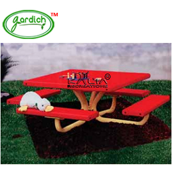 Red, Blue. Standard Picnic Garden Bench GD-KR-2004