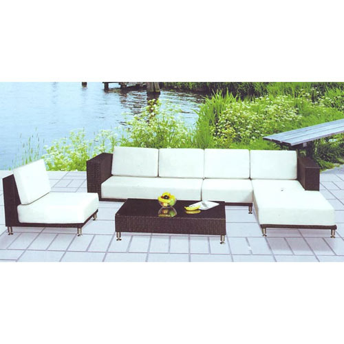 White OUTDOOR SOFA SET