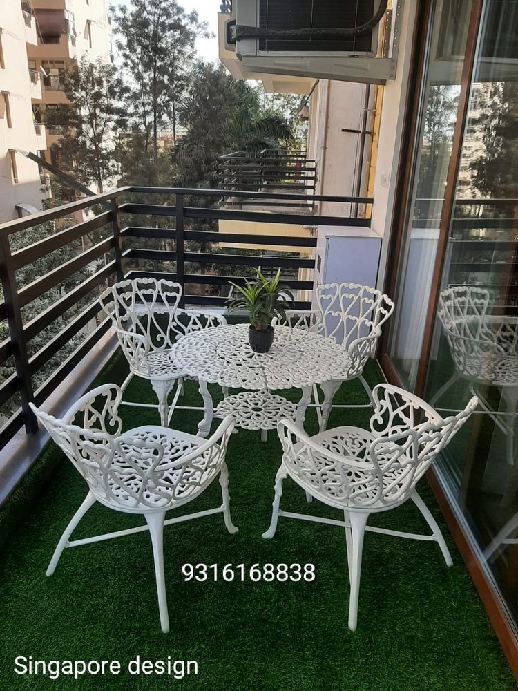 Pearl Cast Aluminium Garden Outdoor chair & table With poly polyster Powder Coating