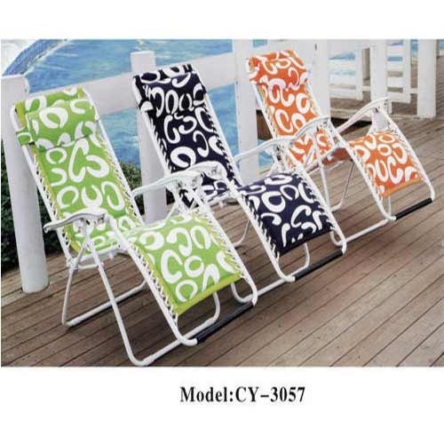 Fabric Folding Deck Armrest Chair For Beach