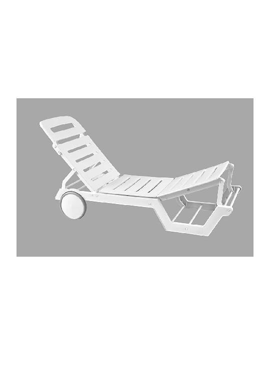 PVC White Sun lounger Chair