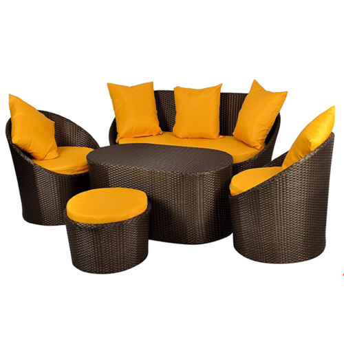 Golden Brown Carry Bird Outdoor Patio Sofa Set With Cushion