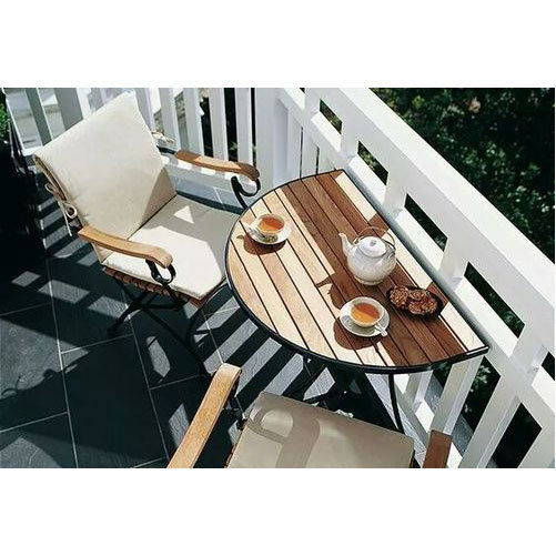 Brown Balcony Wooden Outdoor Table