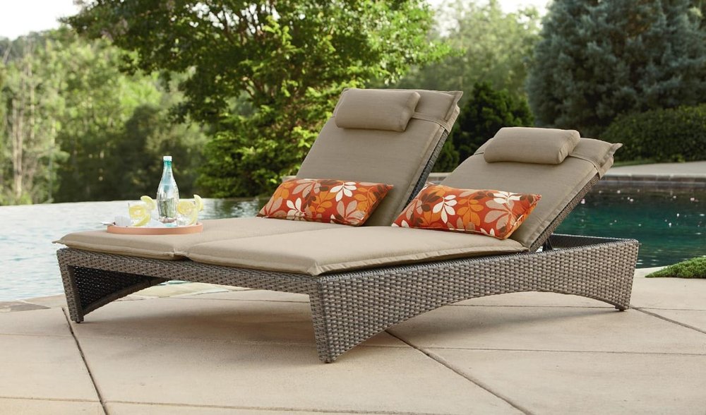 Wicker, Aluminium Beach Bed