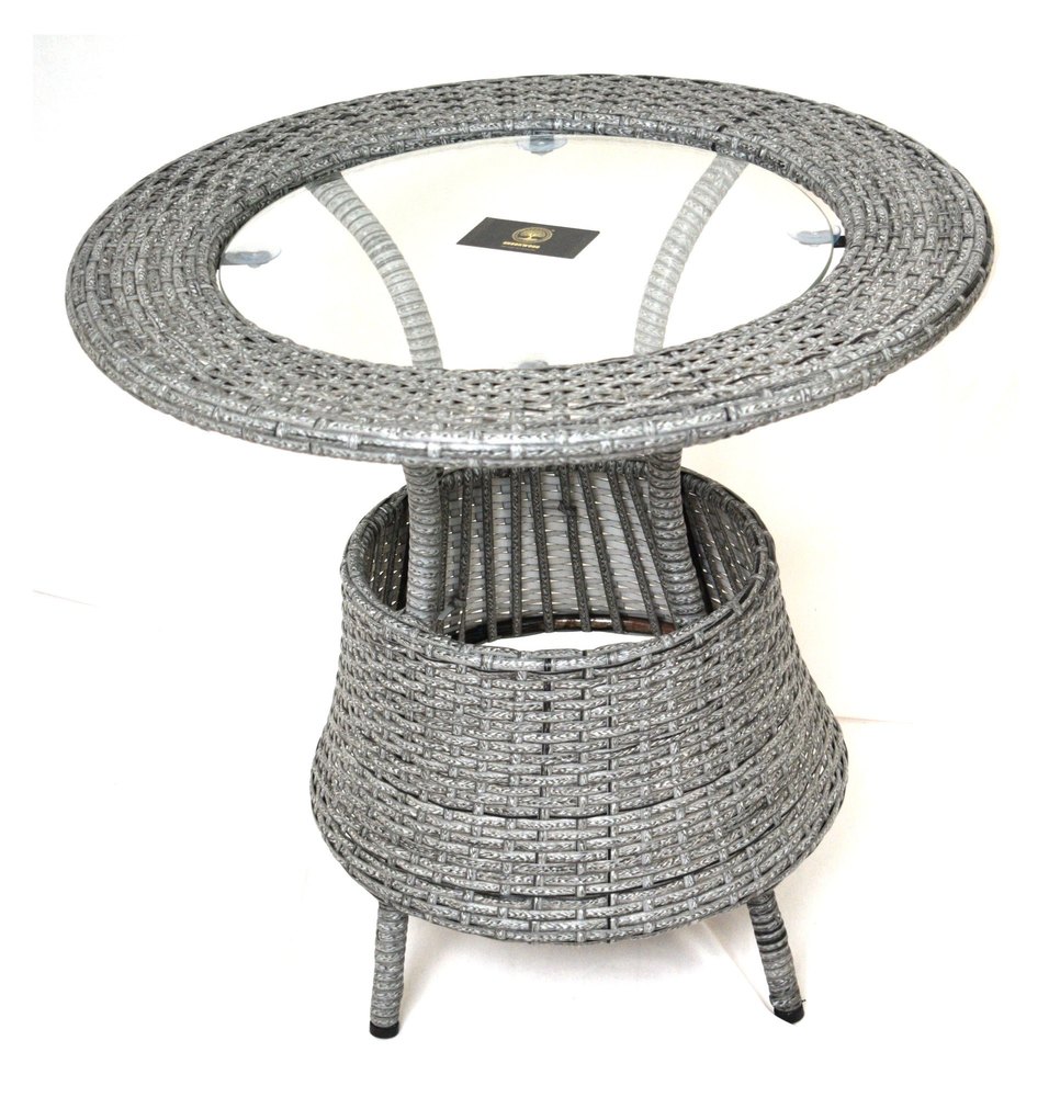 Pigeon Grey Wicker Table