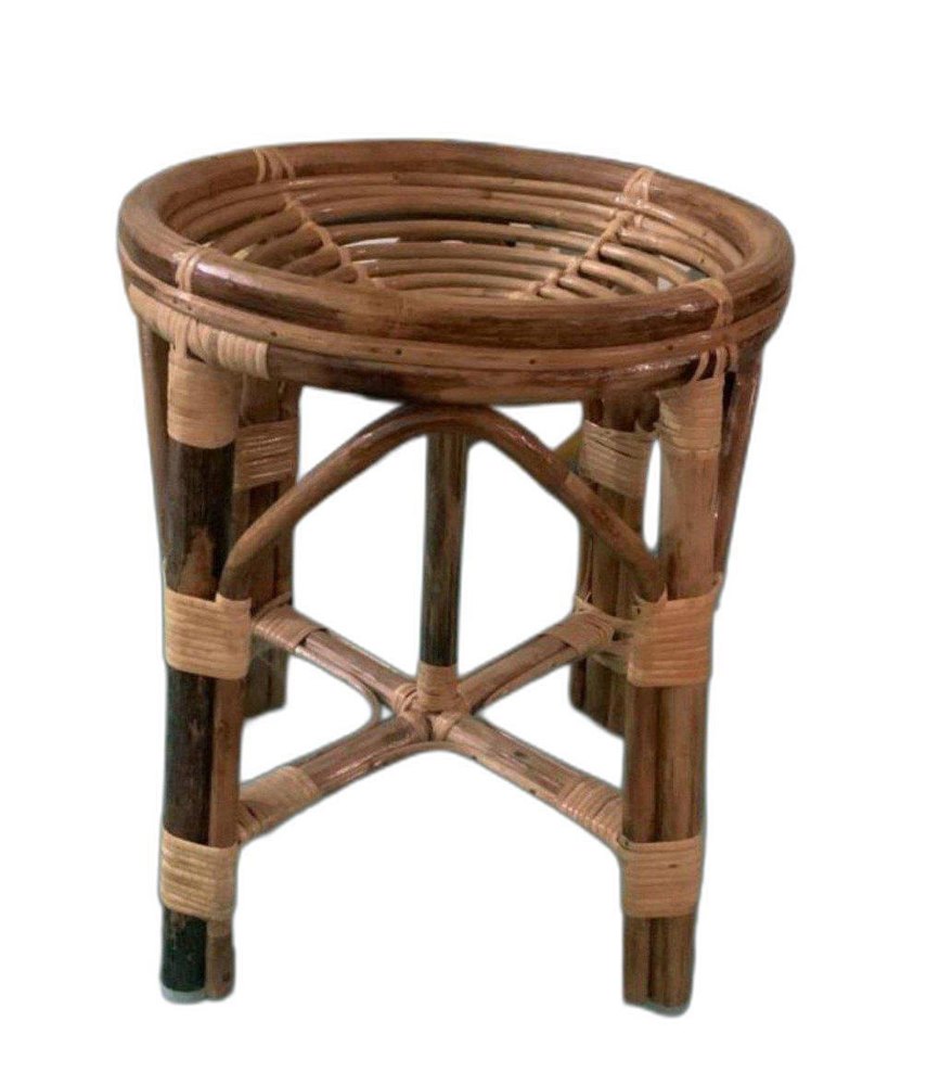 Round Cane Stool, Without Cushion